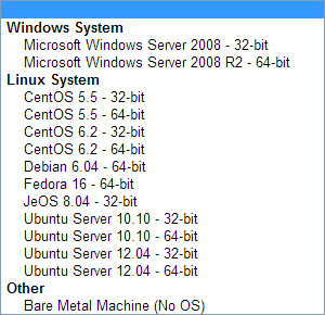 Operating system options