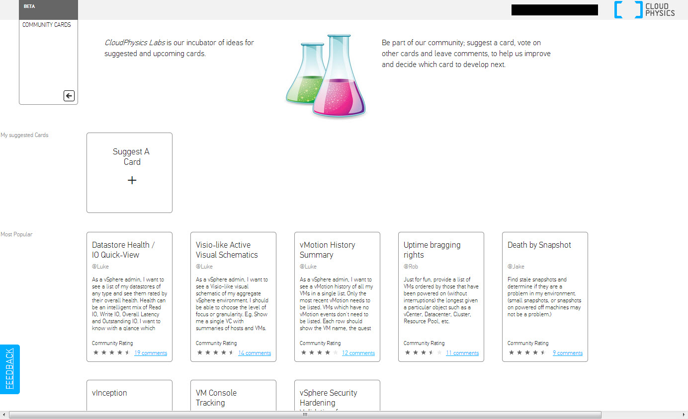 Community Lab cards