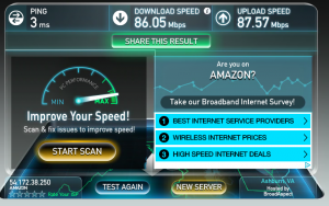 Amazon WorkSpaces SpeedTest